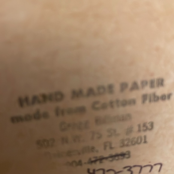 Handmade, paper, fiber art. Natural floral theme. Gorgeous texture and colors. - Picture 5 of 7